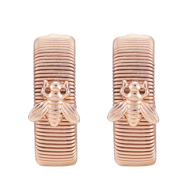 Sehuoran Bee Wedding Oorbellen Zinc Alloy Round Stud Earrings For Women Statements Earrings Fashion JEwelry Wholesale (7)