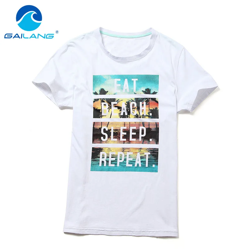 Gailang Brand Design Printed T Shirt Summer Men's Short Sleeve Tee Tops Plus Size XXXL Tshirts Cotton O Neck T-shirt Casual