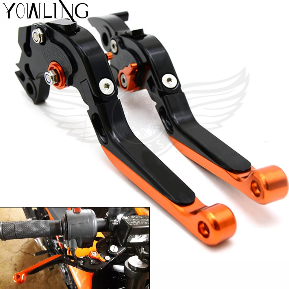 

Motorcycle CNC Brake Clutch Levers Adjustable foldable Levers For KTM 200 Duke RC 200 RC200 2014 2015 motorbike Levers handle
