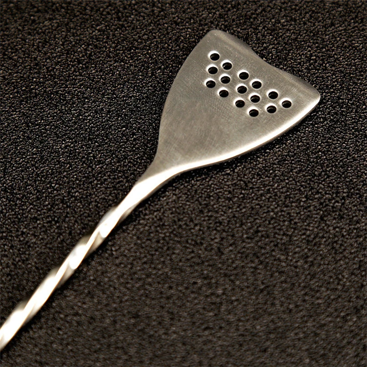 40cm Stainless Steel Cocktail Bar Spoon Japanese Style Bartender Bar With Strainer Tail Silver Copper Gold Barware cocktail spoon