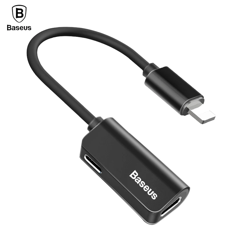 Goede Baseus Aux Audio Adapter Kabel Voor iPhone 7 7 Plus 3 in 1 Charger Hoofdtelefoon Adapter IP Male naar 2 IP Vrouwelijke Oortelefoon Adapter Jack