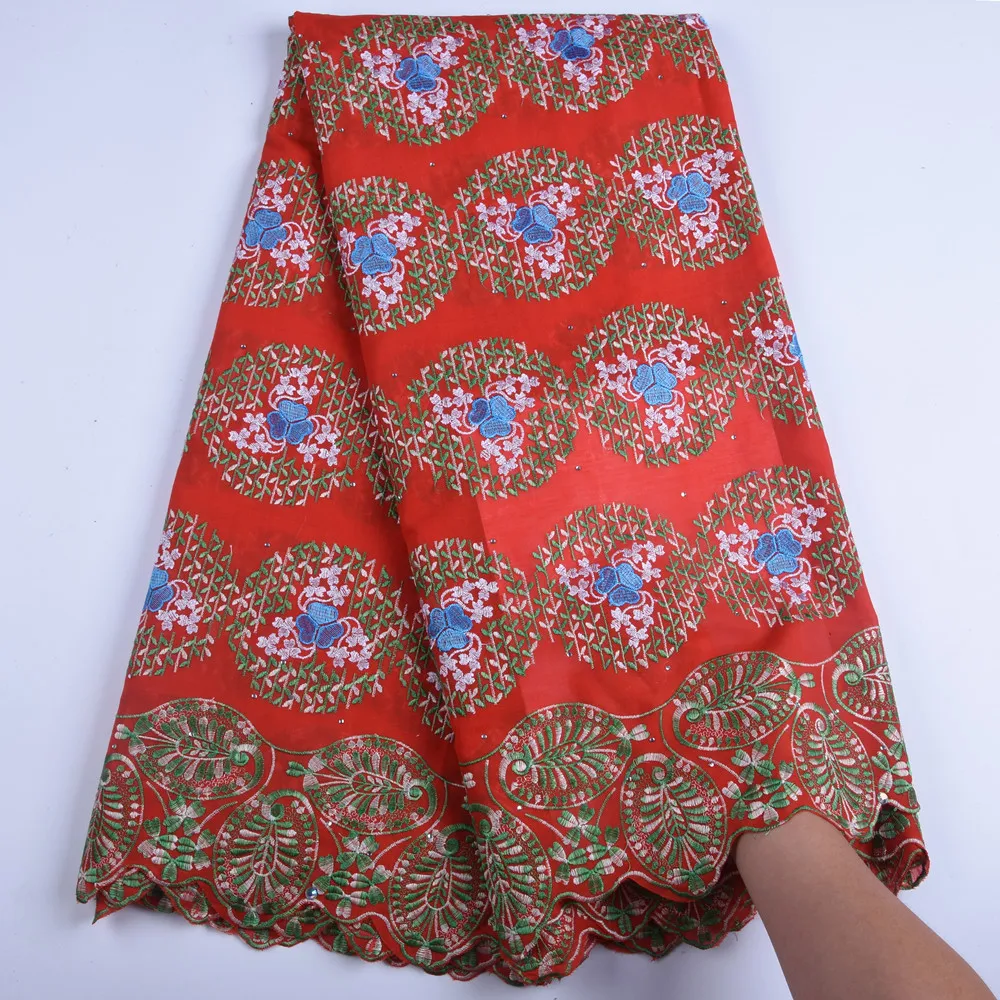 

High Quality African Swiss Cotton Lace Fabric Latest Swiss Voile Lace In Switzerland With Stones For Nigerian Every DressesF1397