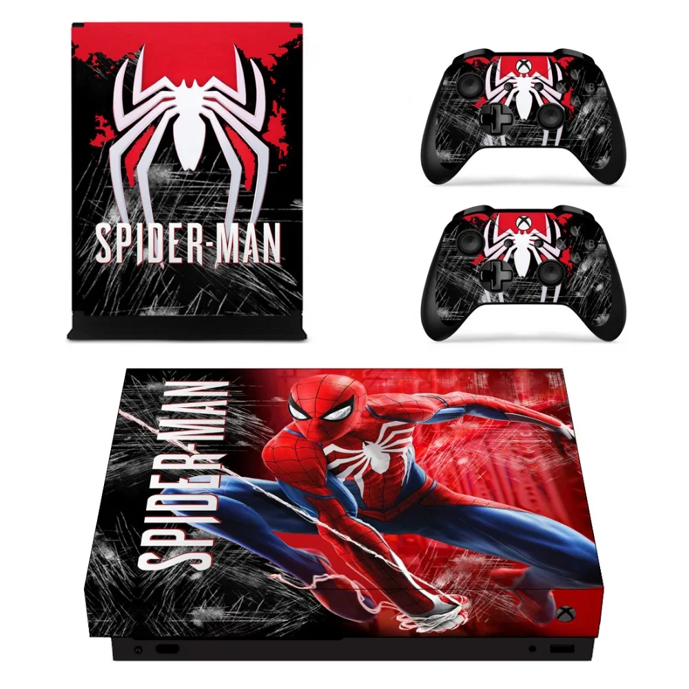 

2018 New Arrival Spiderman Sticker Skin For Xbox One X Console Controller Stickers Vinyl Decals Skin Game Cover Protector