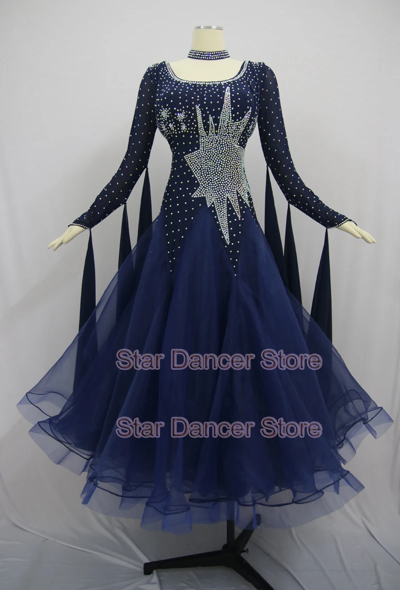 

Ballroom Competition Dance Dresses Women 2019 New Style Standard Ballroom Skirt Adult High Quality Waltz Ballroom Dancing Dress