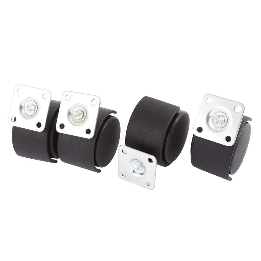 uxcell 4PCS Chair 2 Inch Dia Wheel Square Top Plate Mount Swivel Caster