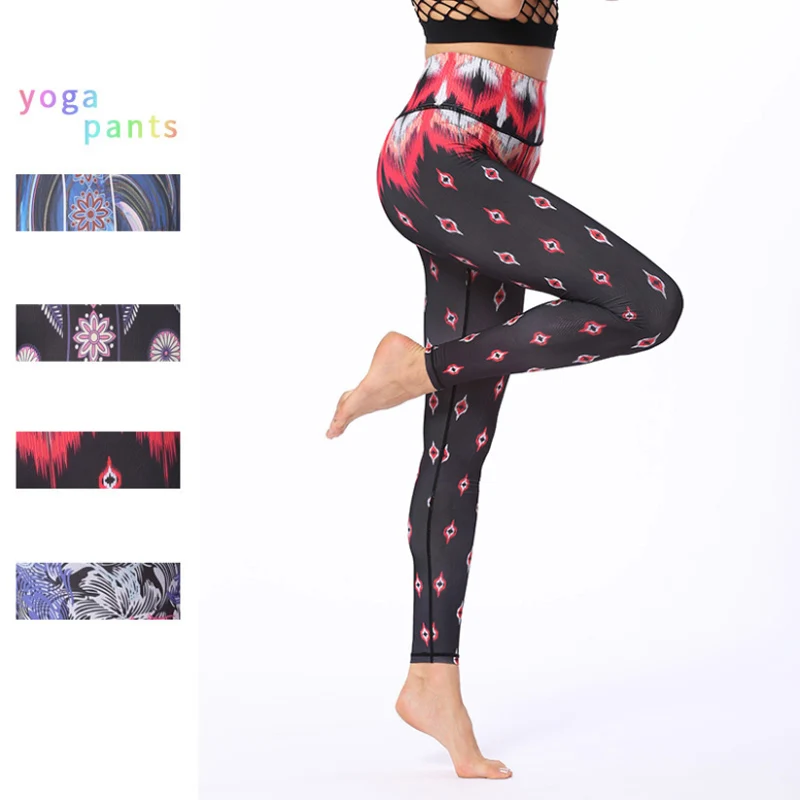 

Yoga Seamless Leggings Sport Fitness Wear For Women Gym Printed Sweat Pants Elastic Running Tights Breathable Quick Dry Fitnes
