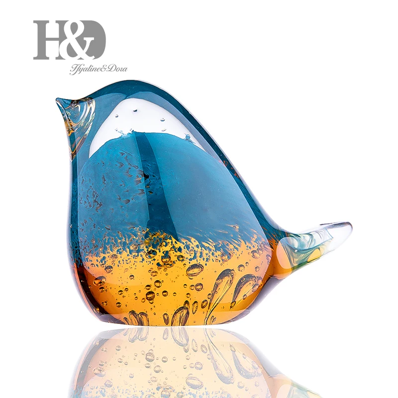 H&D Gift Blown Glass Animal Mini Statuettes Handmade Home Decor Multicolor Modern Tiny Bird Figurine-in Figurines & Miniatures from Home & Garden on Aliexpress.com | Alibaba Group