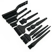 10pcs/set black Anti Static Cleaning Brush For Mobile Phone Tablet Laptop PCB BGA Electronic Component Repair Cleaning