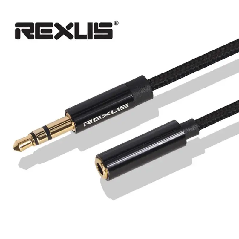 AUX 3.5 Mm Stéréo Jack Casque Extension Câble Audio Mâle à Femelle 3M REXLIS