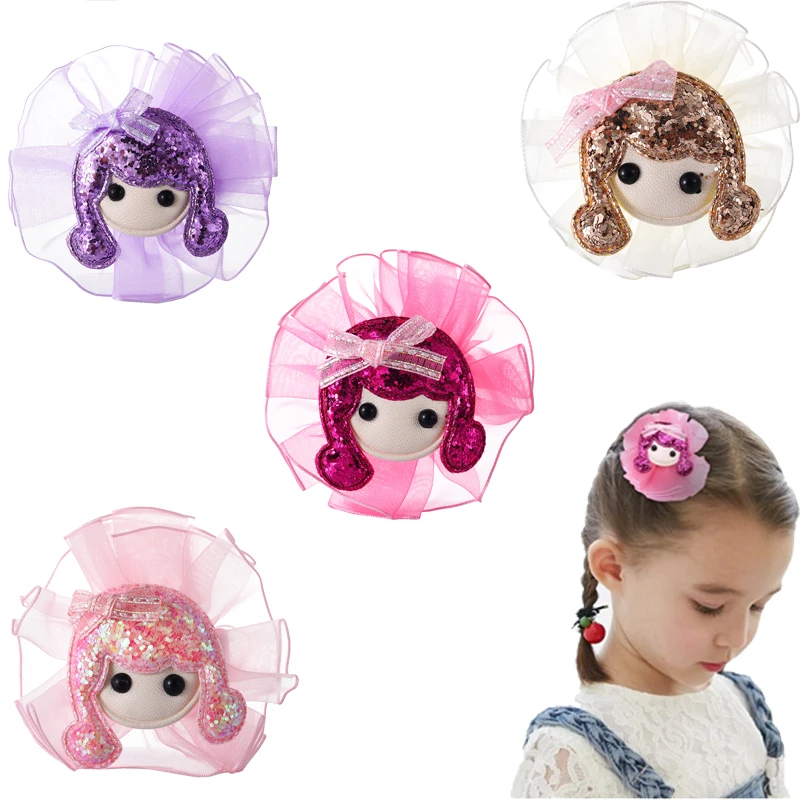 Q M MISM High Quality Girls Hairpins For Kids Babe Hair Clips Princess Child Hairgrip Safe Cute Lace Barrettes Accessories | Украшения и
