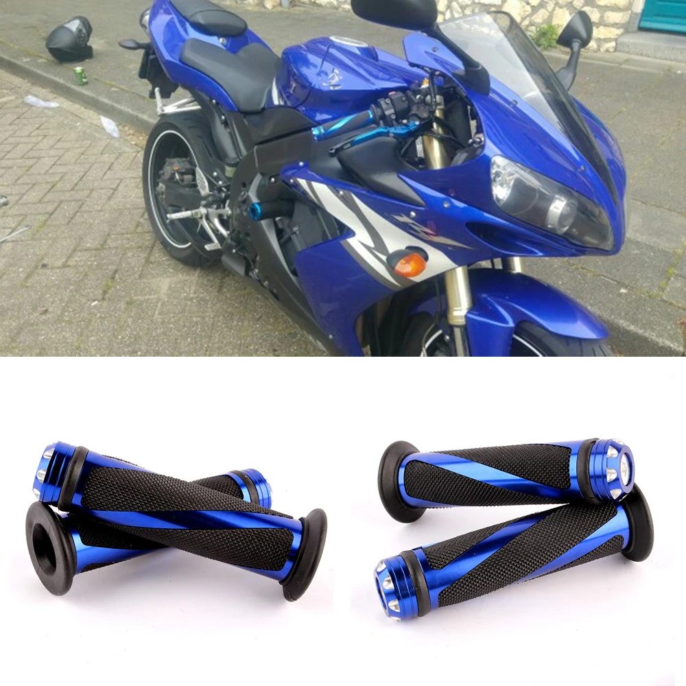 Motorcycle Racing Bikes Aluminum 7//8/" Hand Grips Handle Bar For Kawasaki Suzuki