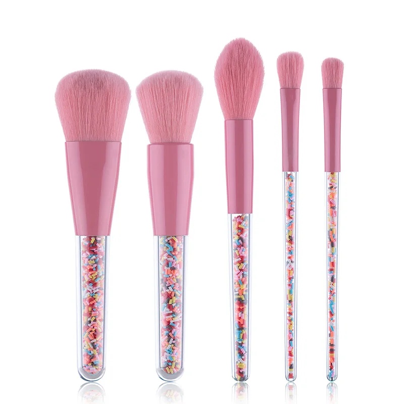 

New 5pcs Unicorn Colorful Candy Makeup Brushes Set Foundation Blending Power Crease Brush Cosmetic Beauty Make Up Brush Tool