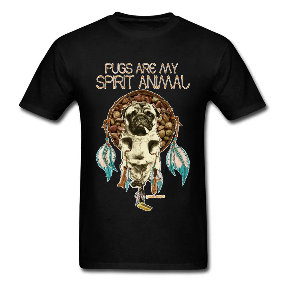 

T Shirt Pugs Are My Spirit Animal Tops Tees Summer/Autumn Faddish Funny Brand New Pure Cotton Round Neck Mens T-Shirt Funny
