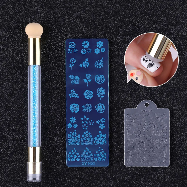 

1set Nail Stamping Template Stainless Steel Stamping Plate Flower Pattern Nail Art Stamp Stamping Template Tool