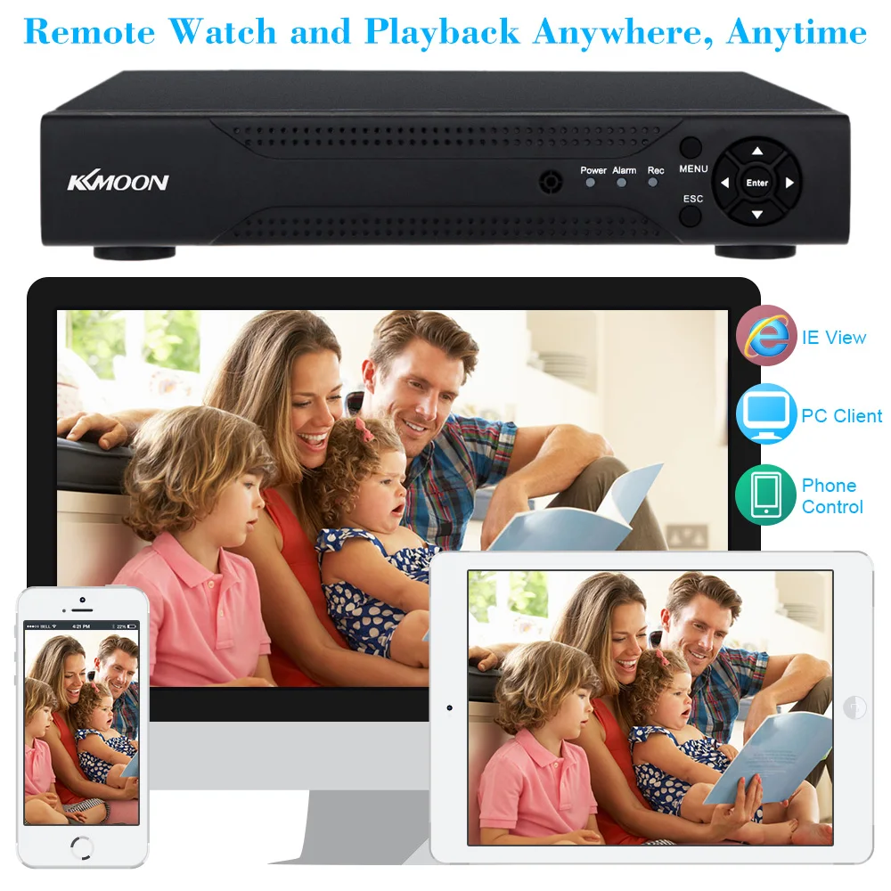 KKmoon 8CH 720P AHD CCTV DVR сетевой видеорегистратор NVR HVR видео рекордер 960H P2P H.264 HDMI DVR 8CH система домашнего видеонаблюдения рекордер безопасности