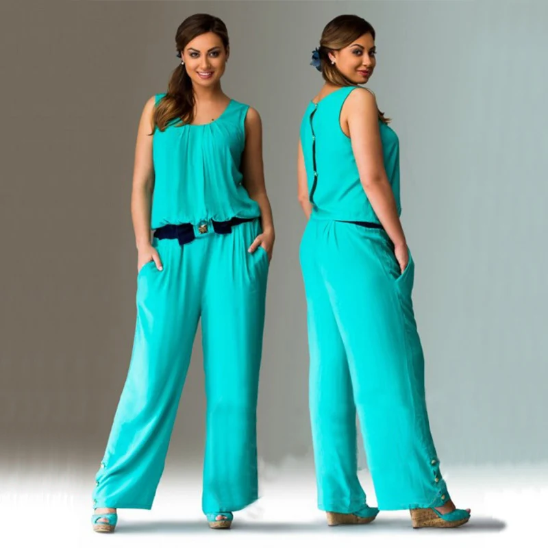 teal jumpsuit plus size