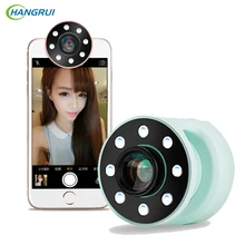 Hangrui Selfie Portable Classic LED Ring Fill Light Camera Photography Spotlight Selfie Flash Light For iphone xiaomi smartphone