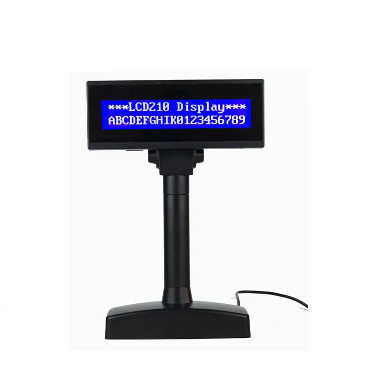 LCD210A эмуляция Популярные витринная стойка дисплея наборы команд RS-232 порт или USB с питанием от порта(по желанию), не требуется внешний адаптер питания