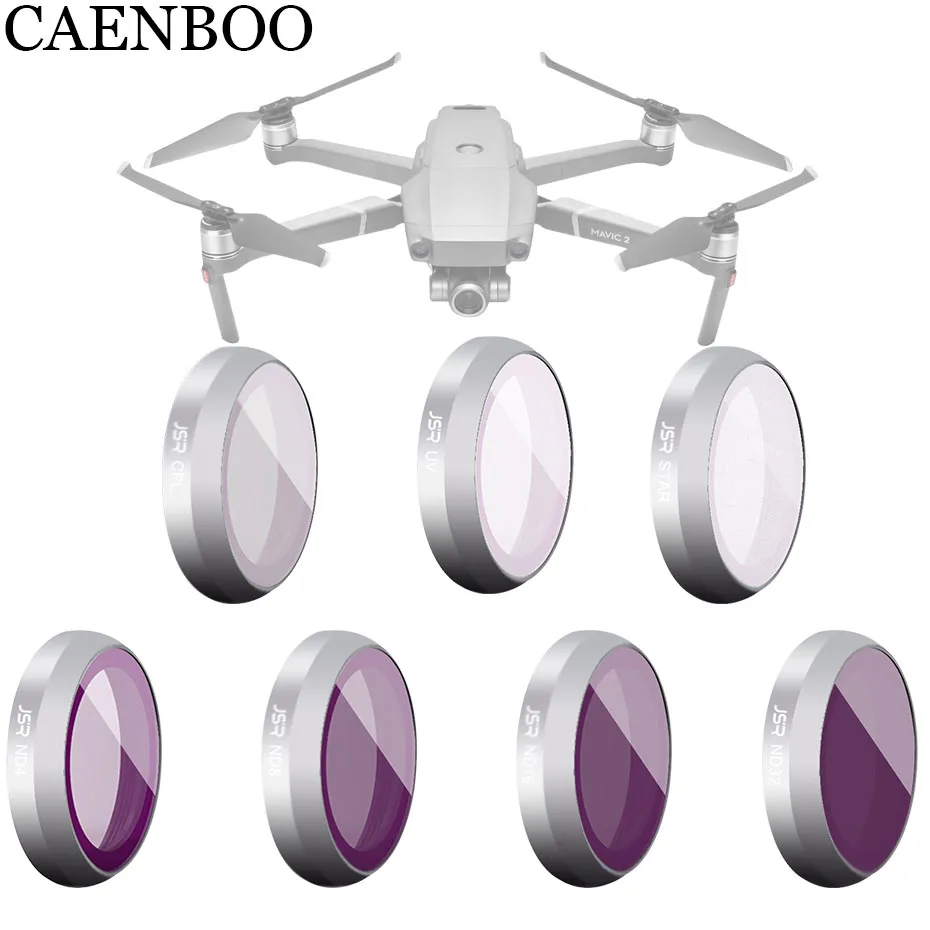 Фильтр камеры CAENBOO для дрона DJI Mavic 2 Zoom нейтральная плотность УФ полярное