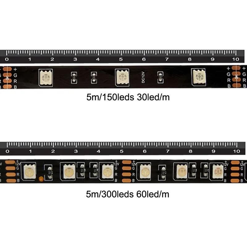 RiRi won smd RGB Светодиодный светильник 5 м DC 12 В 5050 30 светодиодов RGBW светодиодный светильник RGBWW Диодная лента неводонепроницаемая лента