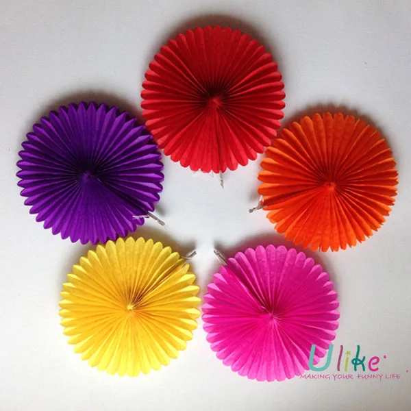 10'' 200ps/lot+Free shipping Flower lantern Fan design paper
