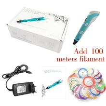 DEWANG Scribble Pen 3D Pen 100M ABS Filament 3D Printer Birthday Gift ABS 3D Printing Pen for School Gadget 3D Pencil Creativity