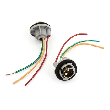 

EDFY 1157 Signal Brake Light Bulb Socket Connector Wire Harness Plug 2 Pcs
