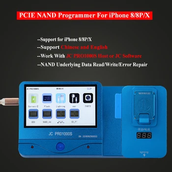 

JC Pro1000S NAND Read Write Error Repair Tools PCIE NAND Programmer for iPhone 8 8 Plus X Repair Tools Mobile Phones