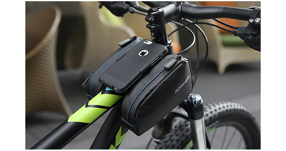 Sale ROSWHEEL TANK  2.4L Bike Bicycle front tube Double Pouch Bags With two 4.7-6.0 inch iPhone7 6 6s plus Samsun Huawei Cycling bag 15