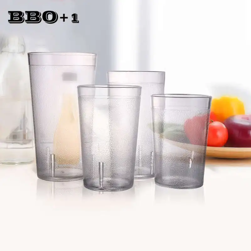 6pcs Plastic Cup Party Restaurant Beverage Cups Cafe Break Resistant
