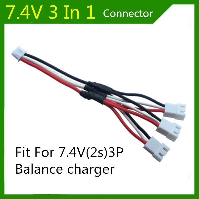

3 In 1 plug adapter 7.4V 2s lipo battery charging cable for Syma X8C 3P white balance charger plug
