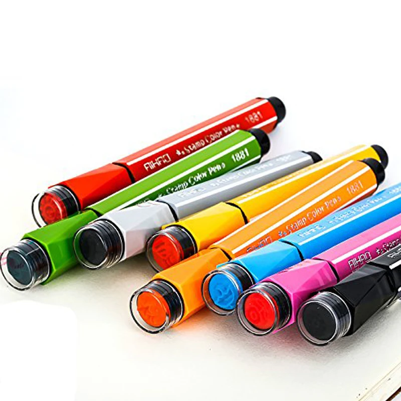 Download 12 Color Stamp Seal Watercolor Pen Cute Washable Graffiti ...