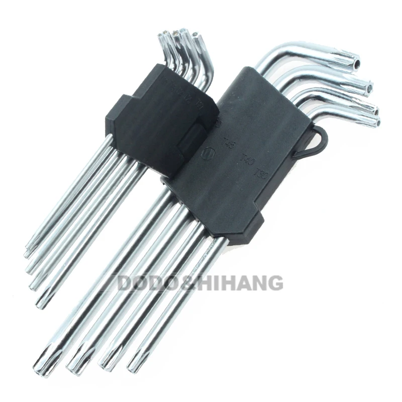 9PCSSet Double Ended Hex Socket Wrench Hex Key Allen Wrench Pozidriv Torx Multifuctional Spanner Hex Key Set  (6)