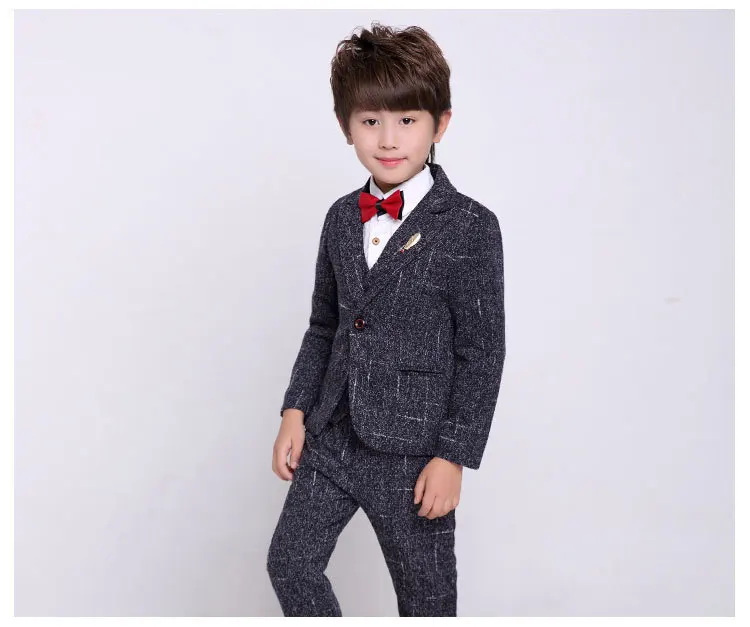 Осенне зимний костюм для мальчиков Свадебный с одной пряжкой enfant garcon mariage блейзер