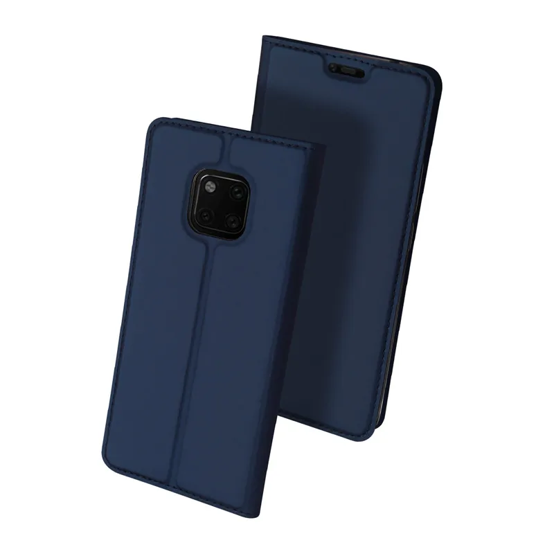 Для huawei mate 20 Lite чехол для телефона Флип кожаный чехол для huawei mate 20 Pro карта подставка кобура чехол для телефона Coque - Цвет: Темно-синий