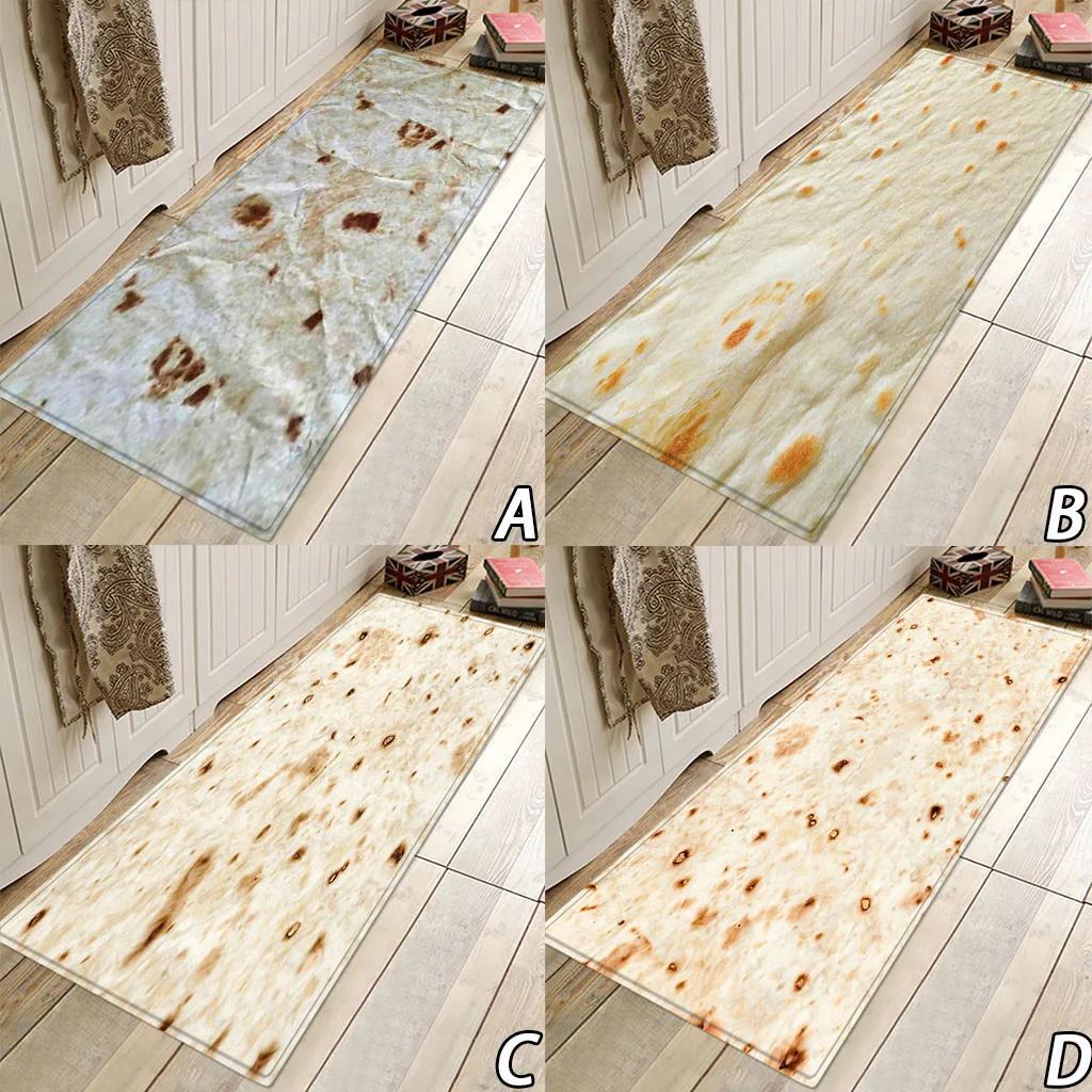 Комфортная еда творения Burrito обертывание одеяло квадратная ванная комната ковер 40X120 см Гостиная Кухня Дверь пол коврик tappeto416