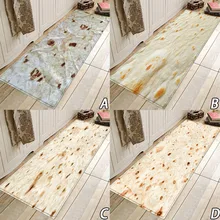 Комфортная еда творения Burrito обертывание одеяло квадратная ванная комната ковер 40X120 см Гостиная Кухня Дверь пол коврик tappeto416