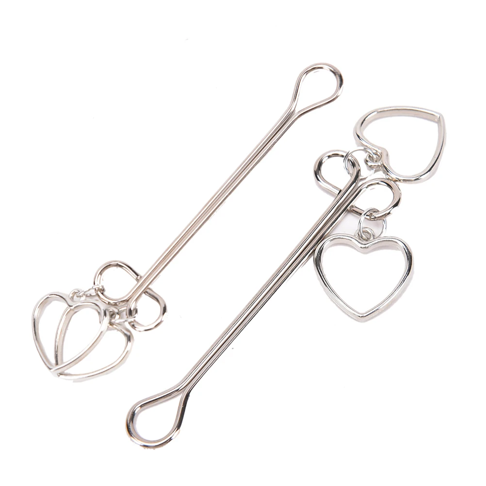 1 Pair Heart Shape Nipple Clip For Women Lady Stainless Steel Nipple Clamps Exotic Accessories