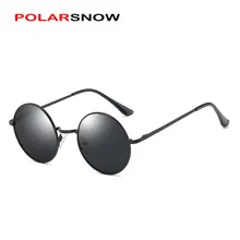 Polorsnow, солнцезащитные очки из алюминиево-магниевого сплава, поляризационные, мужские, круглые, для вождения, солнцезащитные очки, Oculos Masculino, мужские очки, аксессуары