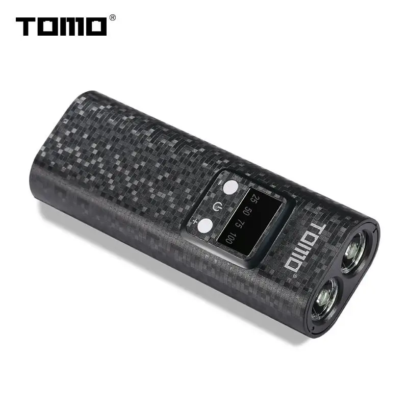 TOMO Q2 USB Li-Ion интеллектуальное зарядное устройство Портативный ЖК-дисплей Смарт DIY мобильный Банк питания чехол с фонариком для смартфона
