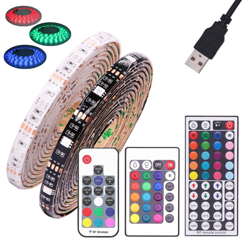 

TV Backlight RGB LED Strip 5050 Waterproof DC 5V USB LED Tape String Bias lighting For HDTV Screen Desktop PC LCD Monitor Decor