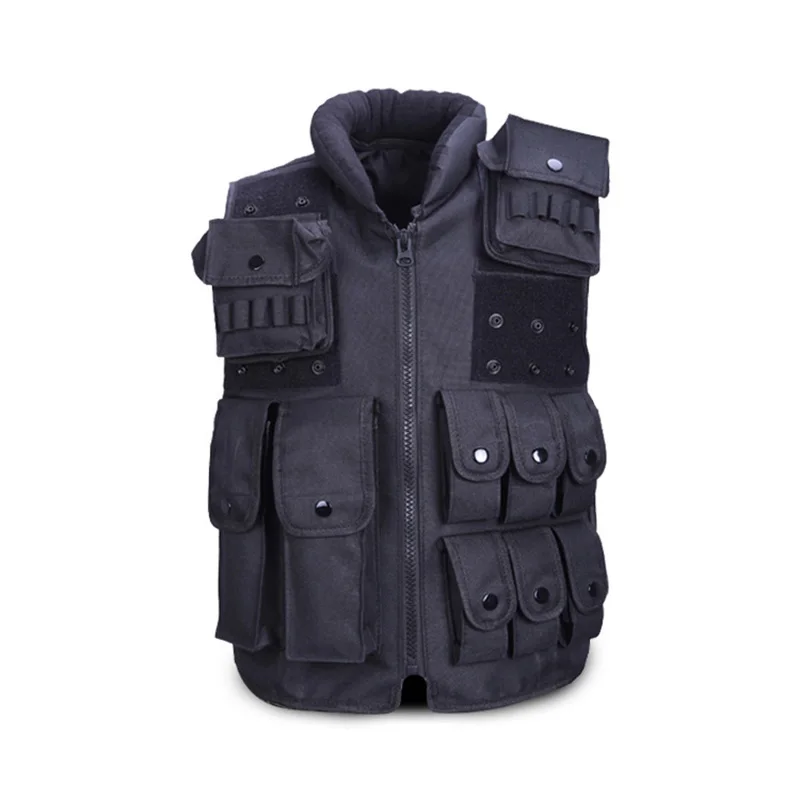  Military Tactical Vest Black SWAT FBI POLICE Vest High Quality Magic Stick CS Molle Protective Comb