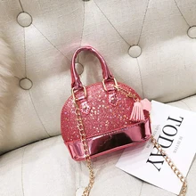 Новая мода горячая Распродажа повседневные маленькие девочки сумки с пайетками принцесса сумка через плечо мини сумка подарки для девочек малышей Дети(розовый