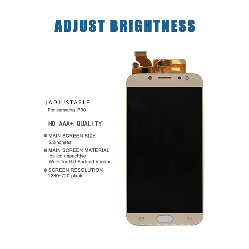 Tanie Dostosuj jasność J730F ekran do Samsung Galaxy J7 Pro J730F wyświetlacz LCD J7 2017 wymiana ekranu dotykowego Digitizer zgromadzenie