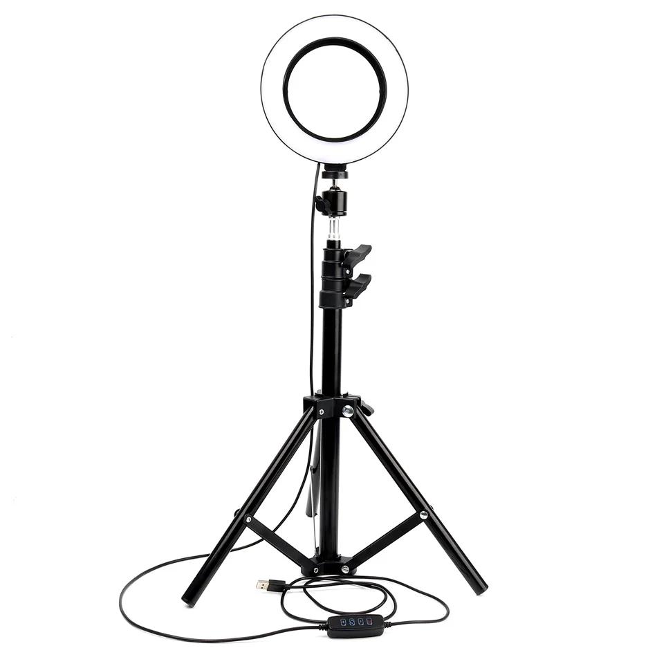 LED Ring Light Photo Studio Light Photography selfie ring Dimmable Video for cameras Smartphone with Tripod Phone Holder