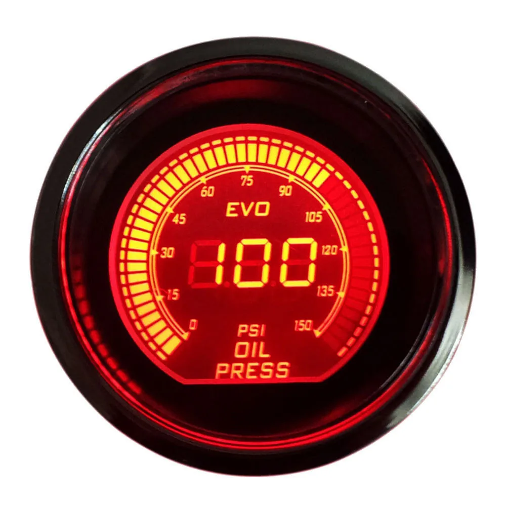 EE Поддержка " 52 мм Универсальный датчик давления масла автомобиля цифровой Psi синий красный светодиодный светильник метр XY01