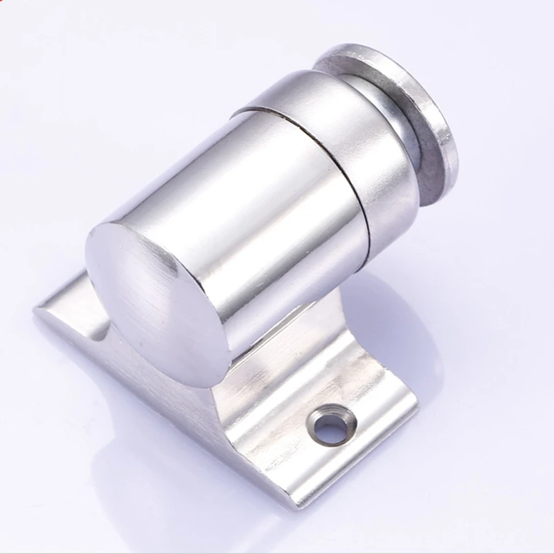 Us 2 53 Zinc Alloy Magnetic Door Stop Holder Floor Mounted Stopper Stainless Steel Nickel Brushed For Furniture Hardware In Door Stops From Home