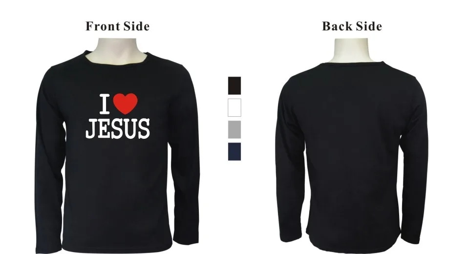 I Love Jesus Christian футболка с длинным рукавом для мужчин смешная черная модная футболка мужская брендовая Повседневная Высококачественная Футболка мужская хлопок 4XL