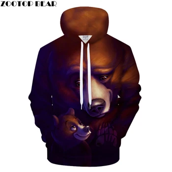 

Bear 3D Hoodie Men Hoody Streatwear Sweatshirt Pullover Tracksuit Groot Jacket Funny Coat 2018 Full of love Drop Ship ZOOTOPBEAR