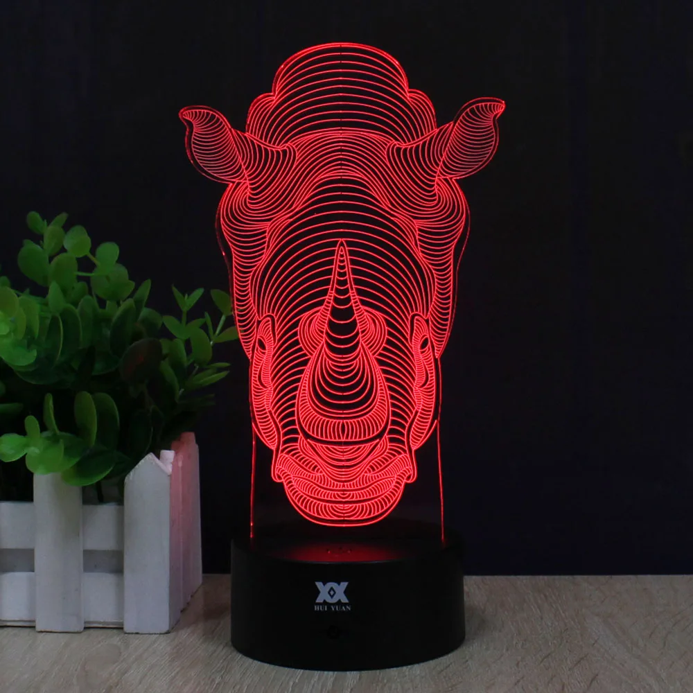Сова Дельфин Волк 3D лампа светодиодная декоративная настольная USB Новинка ночные